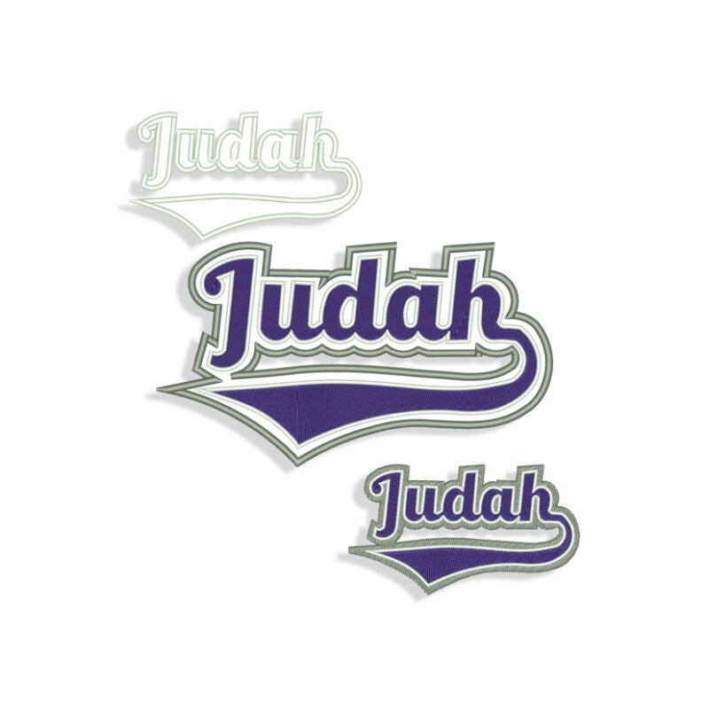 Judah Embroidery design and Applique files