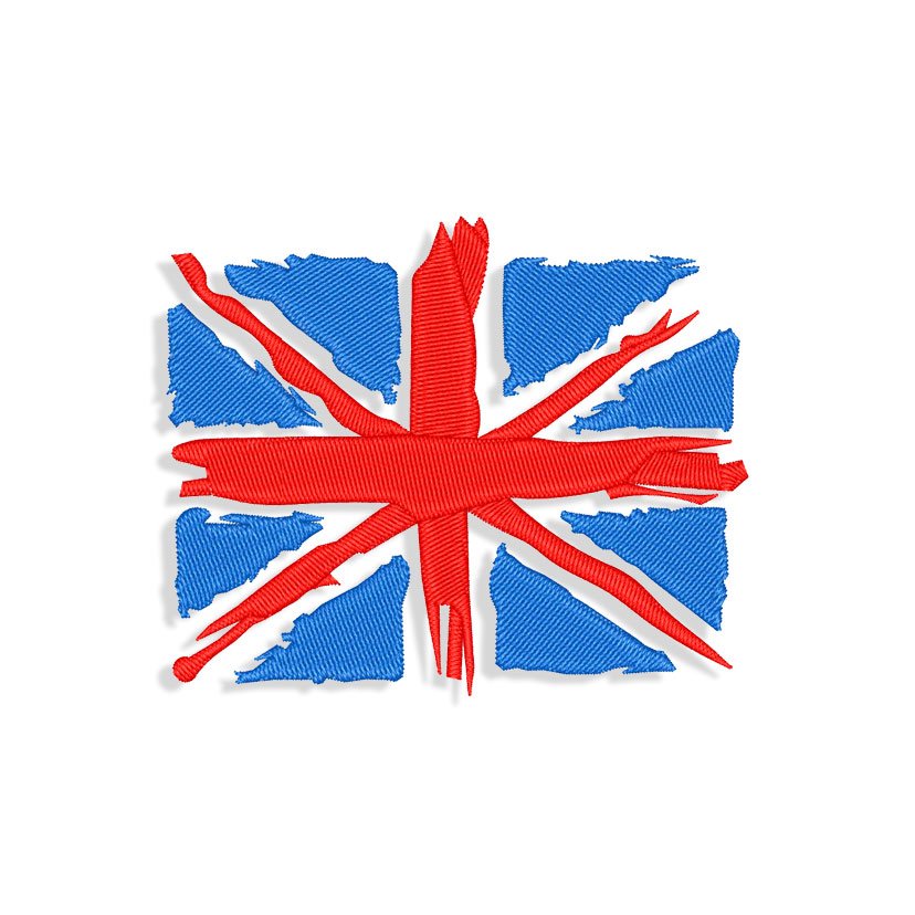 Ragged UK Flag Embroidery design