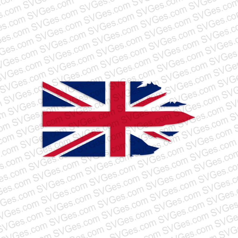 Side Ragged Flag of the United Kingdom SVG files