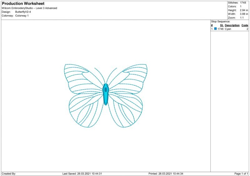 Butterfly Embroidery design