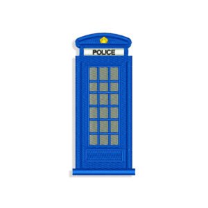 Doctor Who Police box Embroidery design