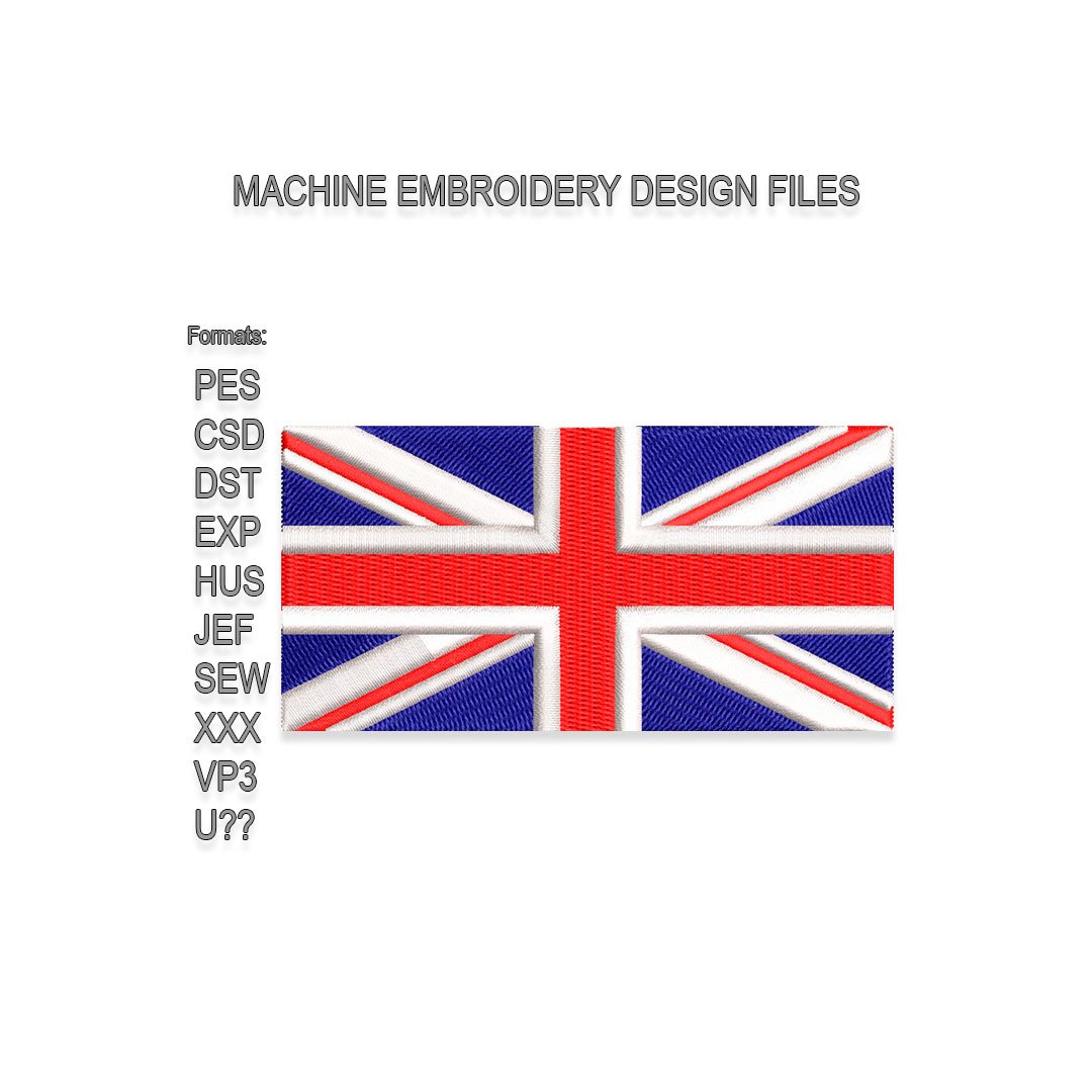 United Kingdom Flag Embroidery design