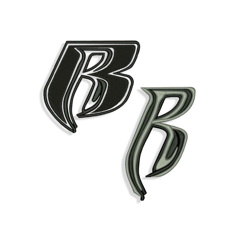 B Logo Embroidery design