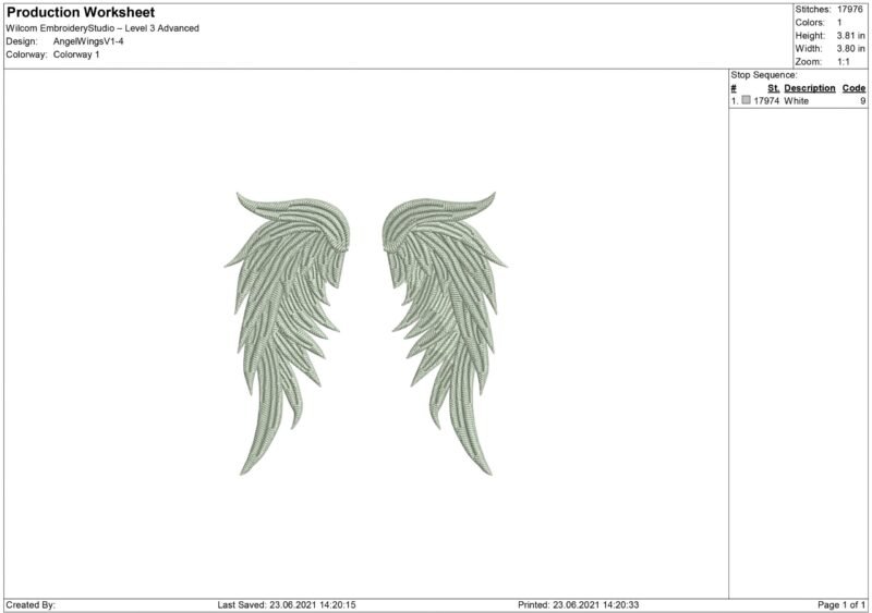 Feather Wings Embroidery design