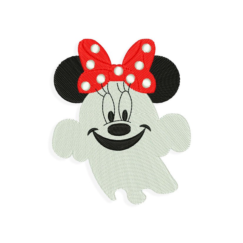 Ghost Mouse Halloween Embroidery design