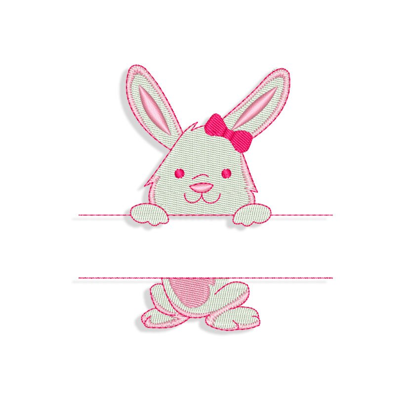 4x embroidery file-bundery-bunny-bunny girl-doodle-Set-10x10