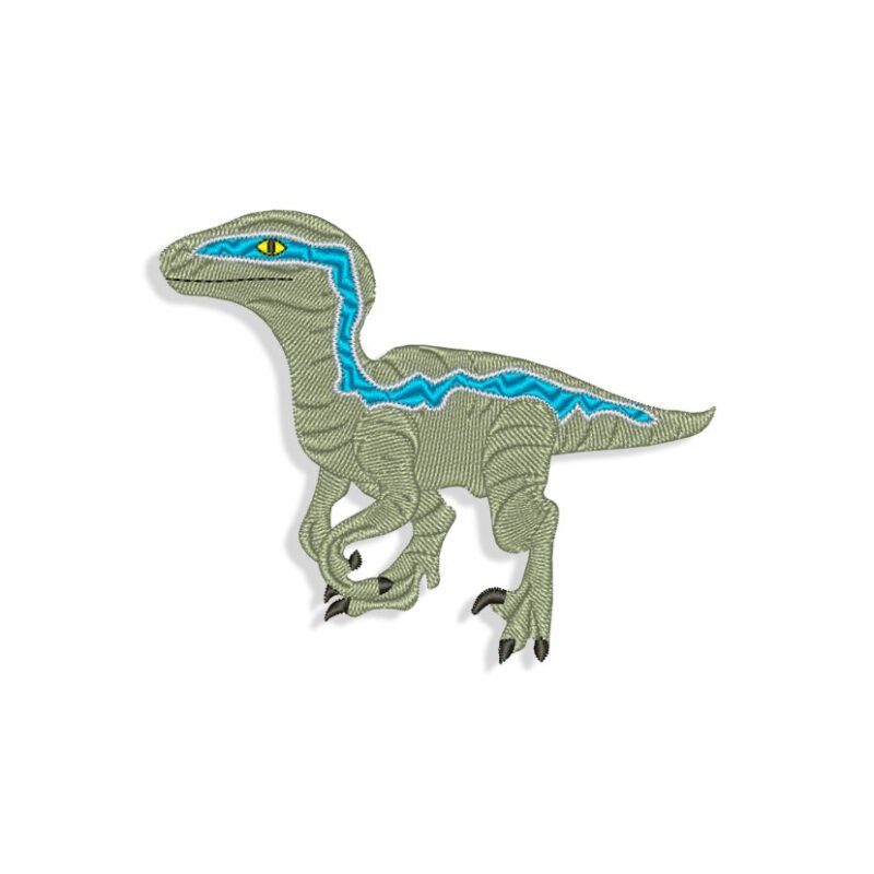 Velociraptor Dinosaur Embroidery design