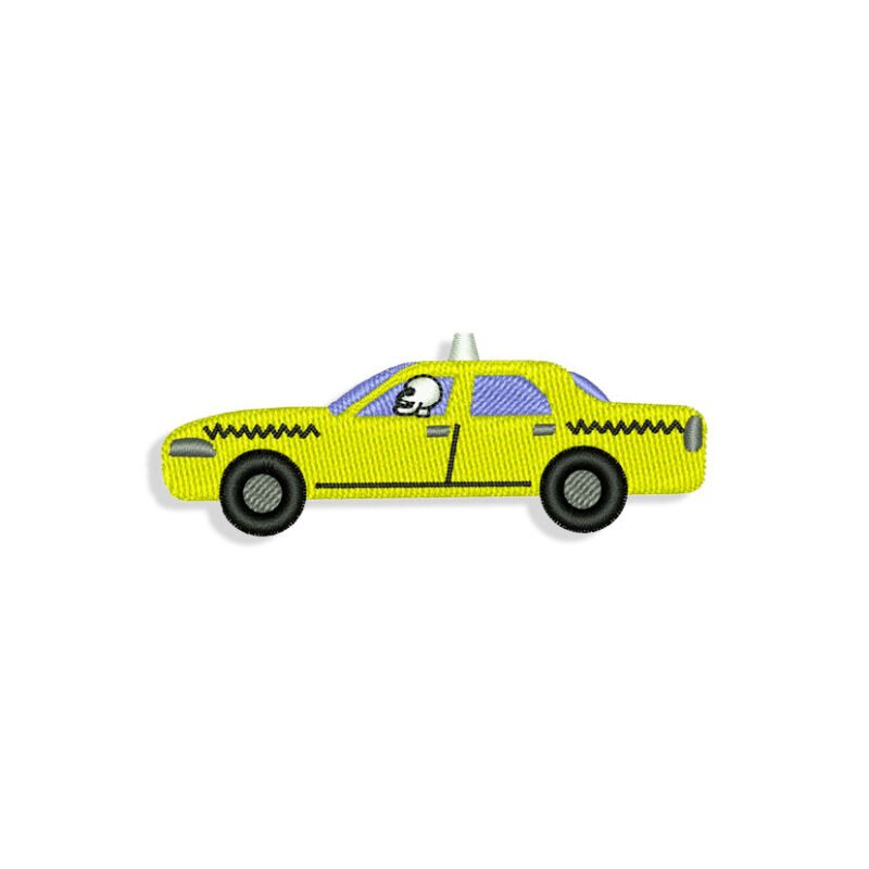 Halloween Taxi Embroidery design