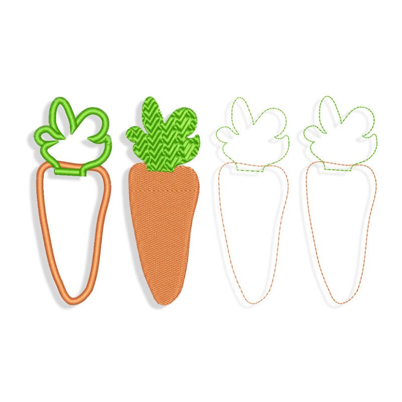 Carrot Embroidery design