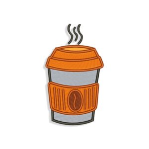 Coffee Cup Embroidery design