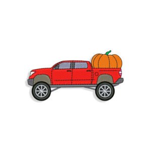 Halloween Pickup Truck Embroidery design