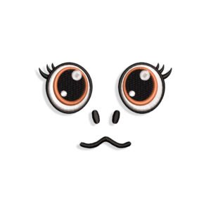 Face with Eyelashes Embroidery design