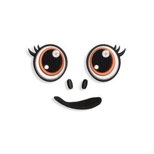 Face with Eyelashes Embroidery design
