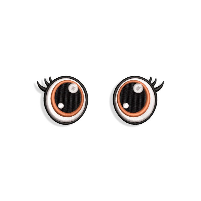 Eyes with Eyelashes Embroidery design