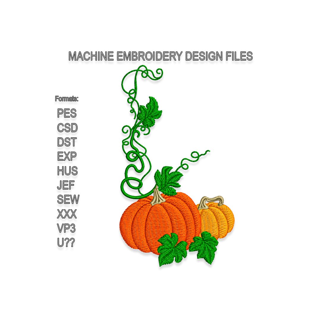 Halloween Pumpkin Frame Embroidery design