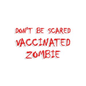 Vaccinated Zombie Embroidery design