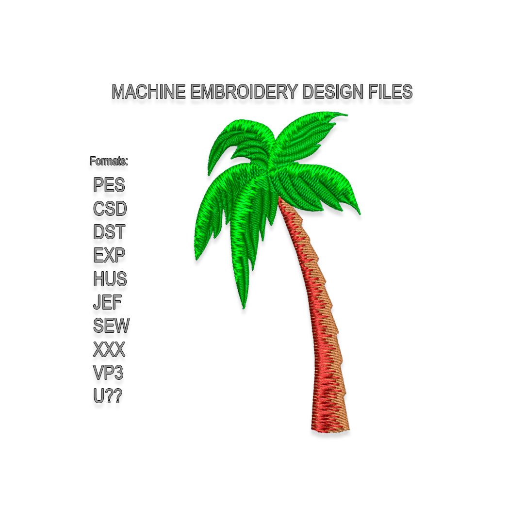 Palm Tree Embroidery design files