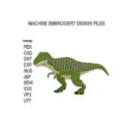 Trex Dinosaur Embroidery design