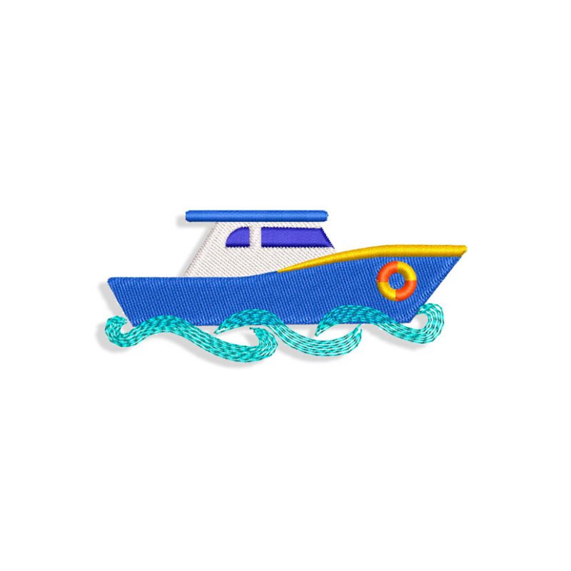 Boat Embroidery Design files