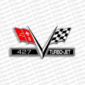 Corvette 427 Turbo-Jet Logo SVG files