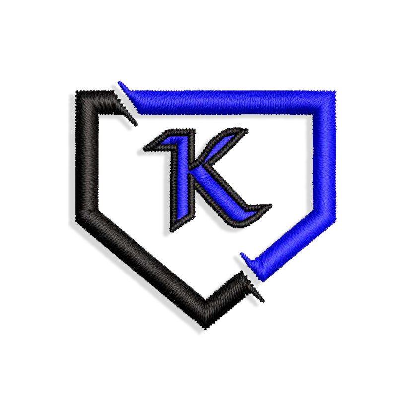 Stylized Letter K Embroidery design
