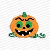 Green Eyes Halloween Pumpkin SVG PNG files - Machine Embroidery designs ...