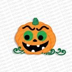 Green Eyes Halloween Pumpkin SVG PNG files - Machine Embroidery designs ...