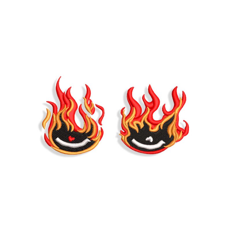 Fire Eyes Embroidery design