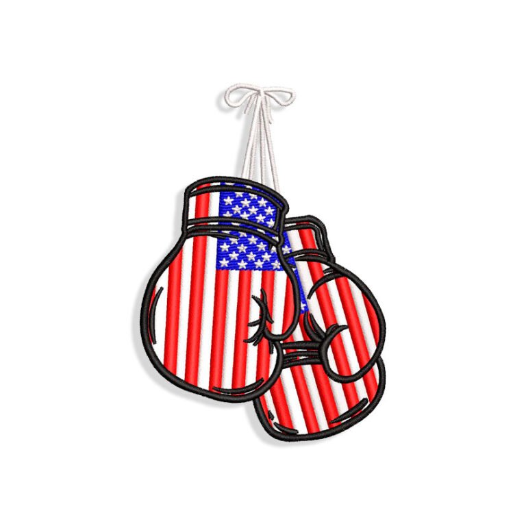 Striped USA Print Pattern Boxing Gloves