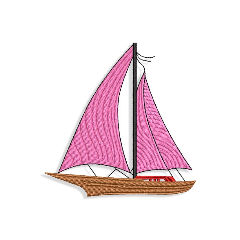 Sailboat Embroidery design