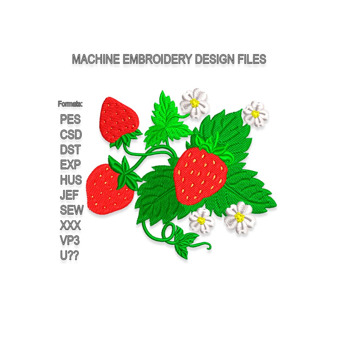 Strawberry Embroidery design