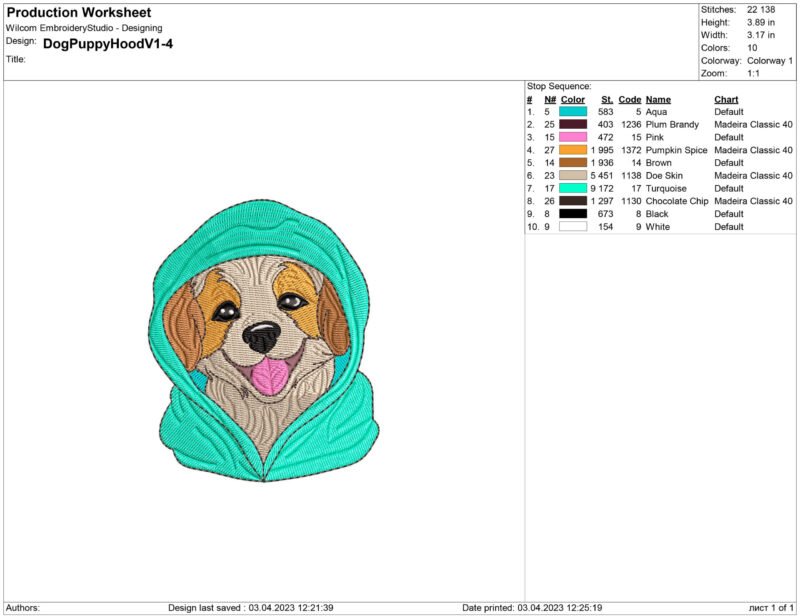 Puppy Embroidery design
