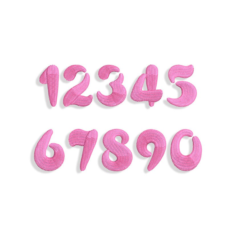 Numbers Embroidery design