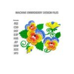 Pansy flower Embroidery design