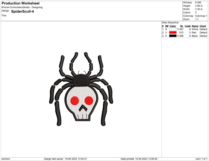 Spider Embroidery design