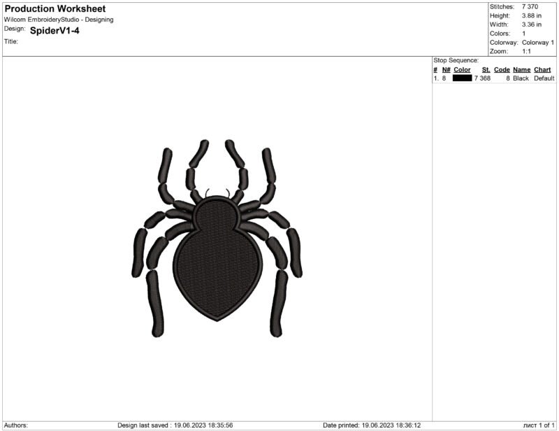 Spider Embroidery design