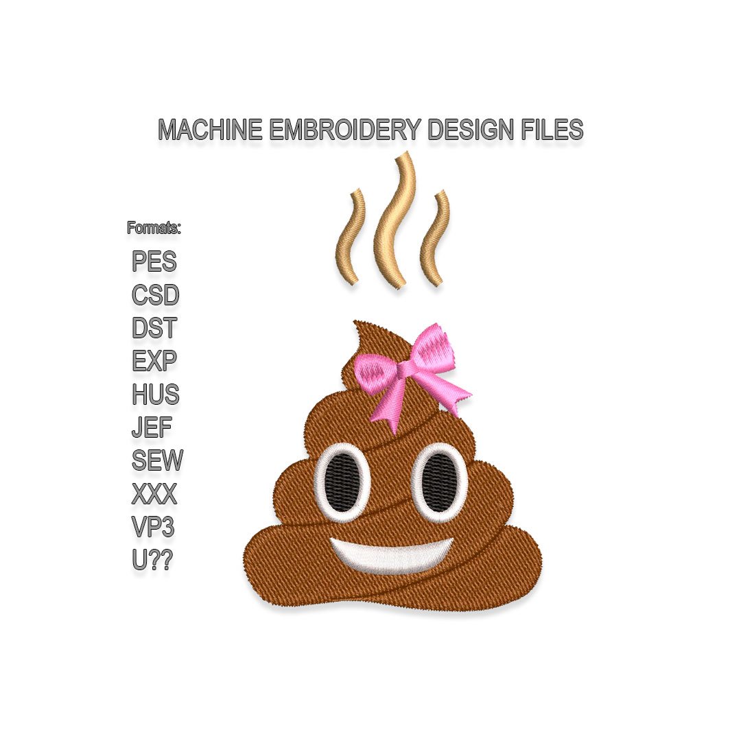 Ladies Pile of Poop Embroidery design