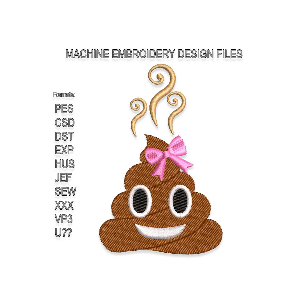 Lady Poop Embroidery design