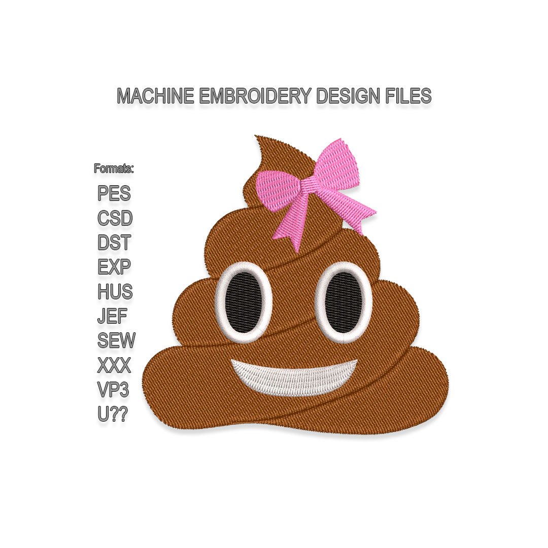 Mrs. Poop Embroidery design