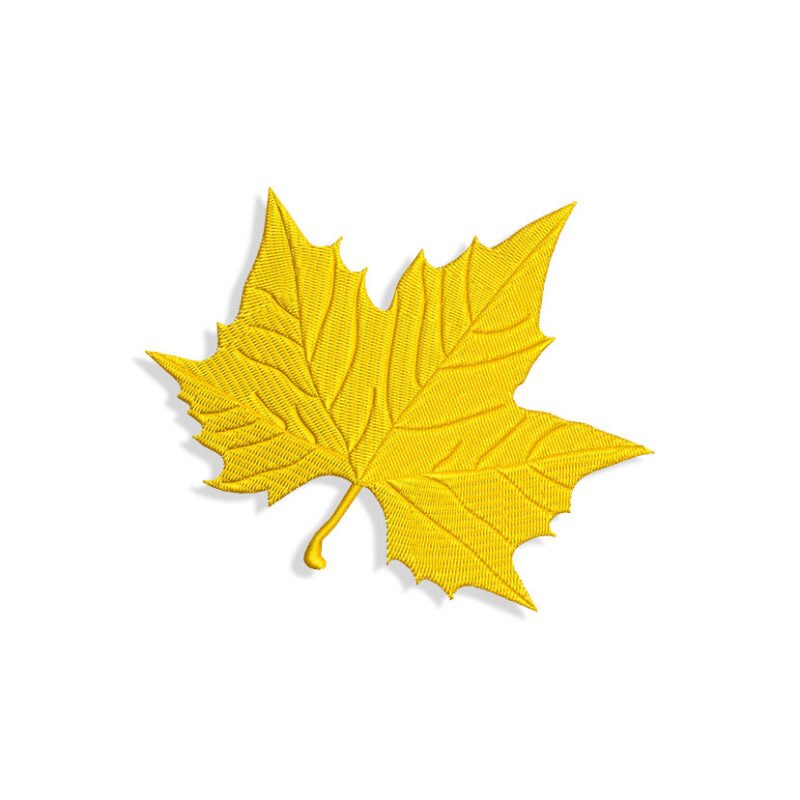 Maple leaf embroidery design