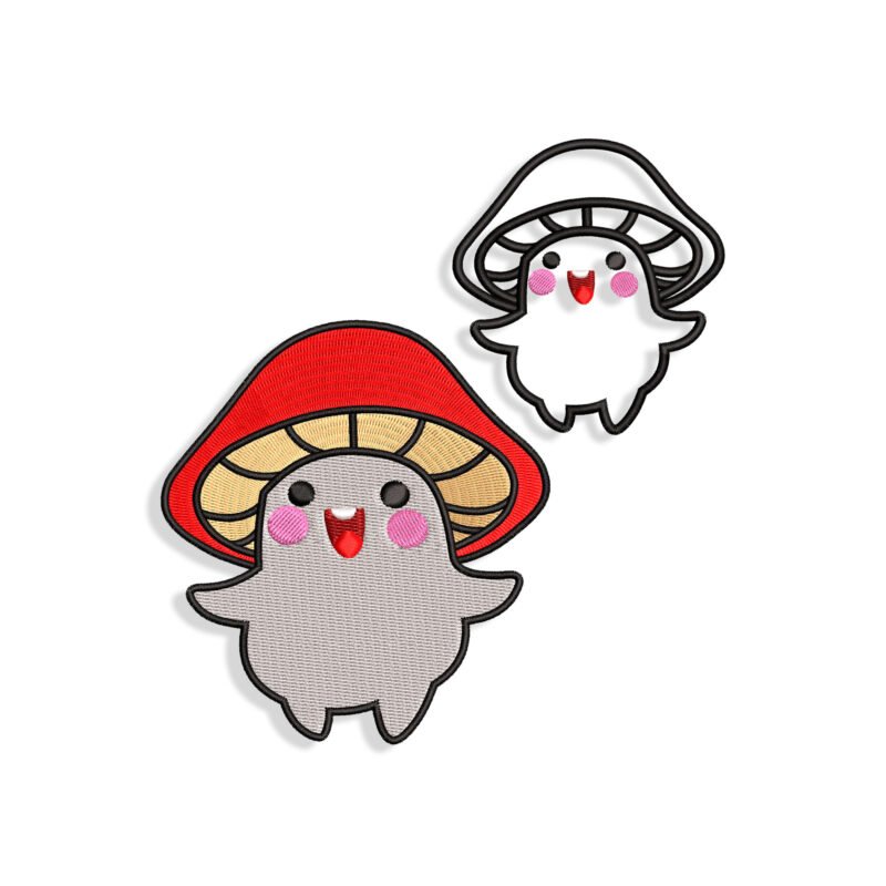 Mushroom boy embroidery design