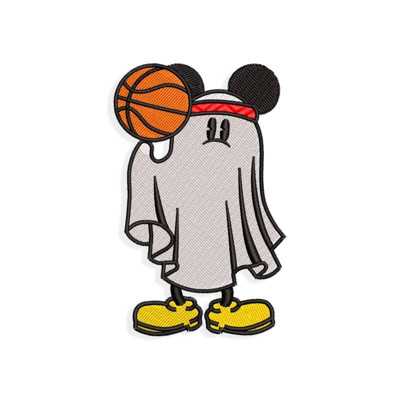 Mickey Mouse ghost embroidery design