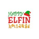 Happy Elfin Holidays Embroidery design