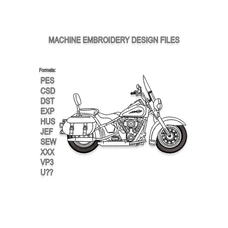 Motorcycle Embroidery design