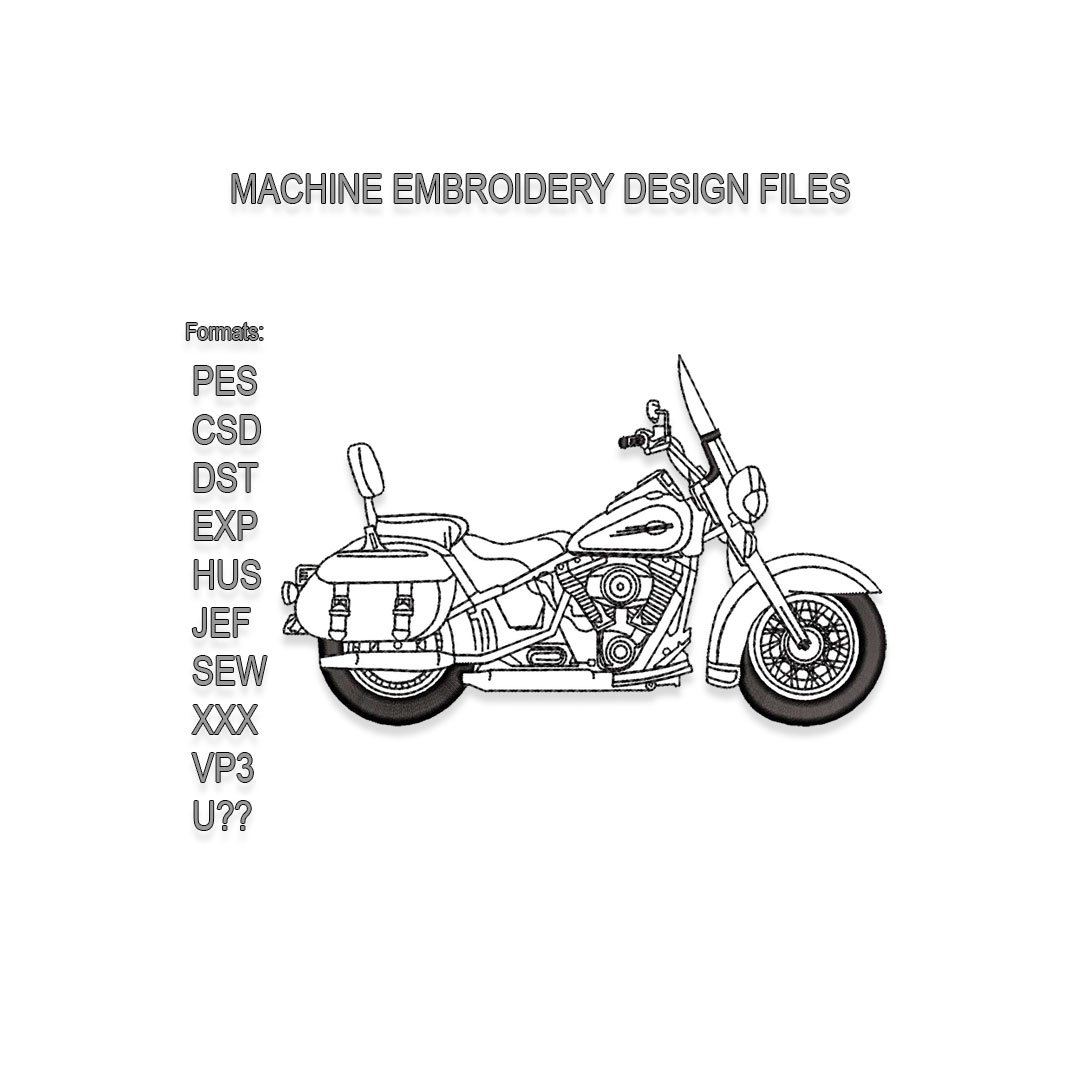 Motorcycle Embroidery design
