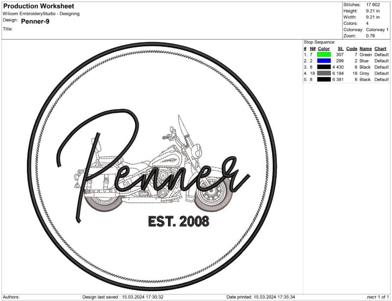 Penner Embroidery design