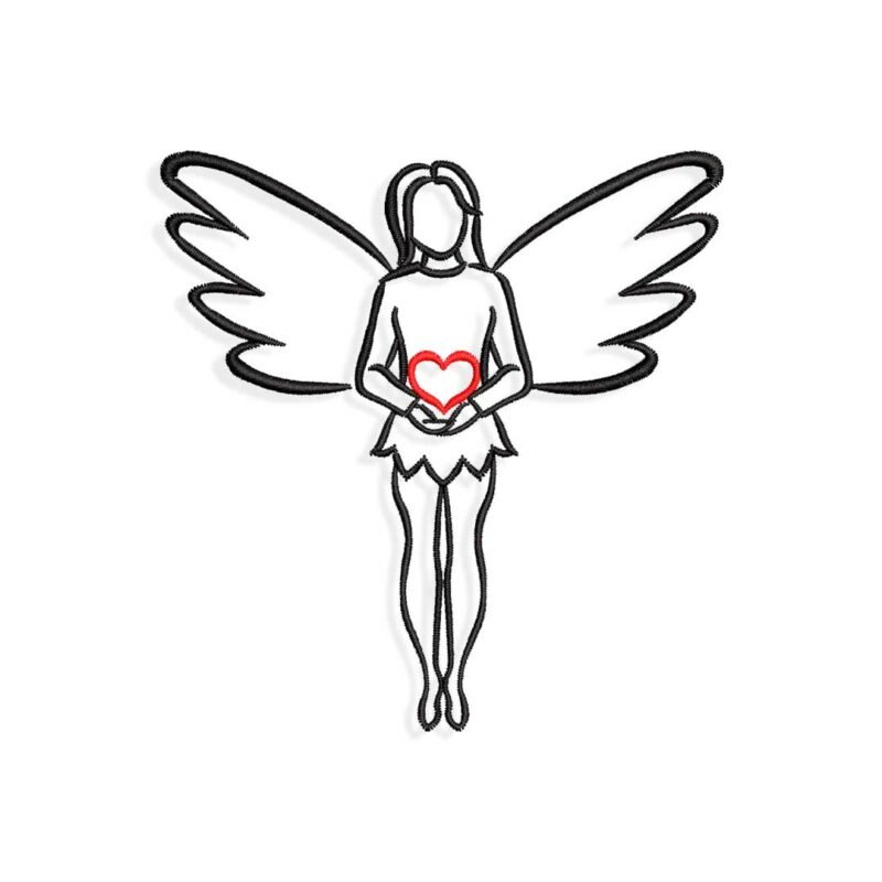 Angel embroidery design