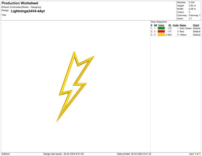 Lightning Embroidery design and Lightning Applique files