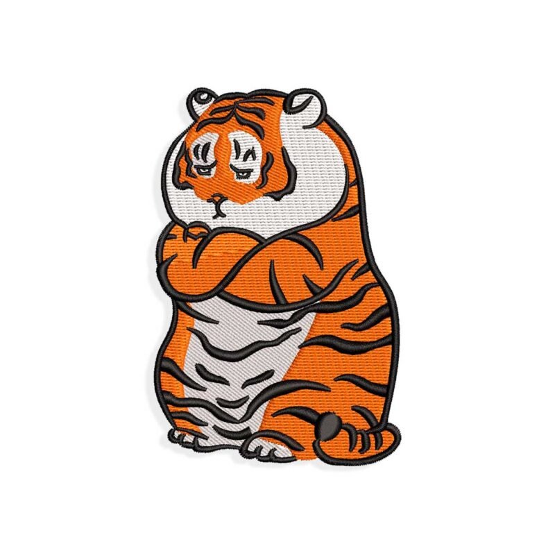 Sad Tiger Embroidery design