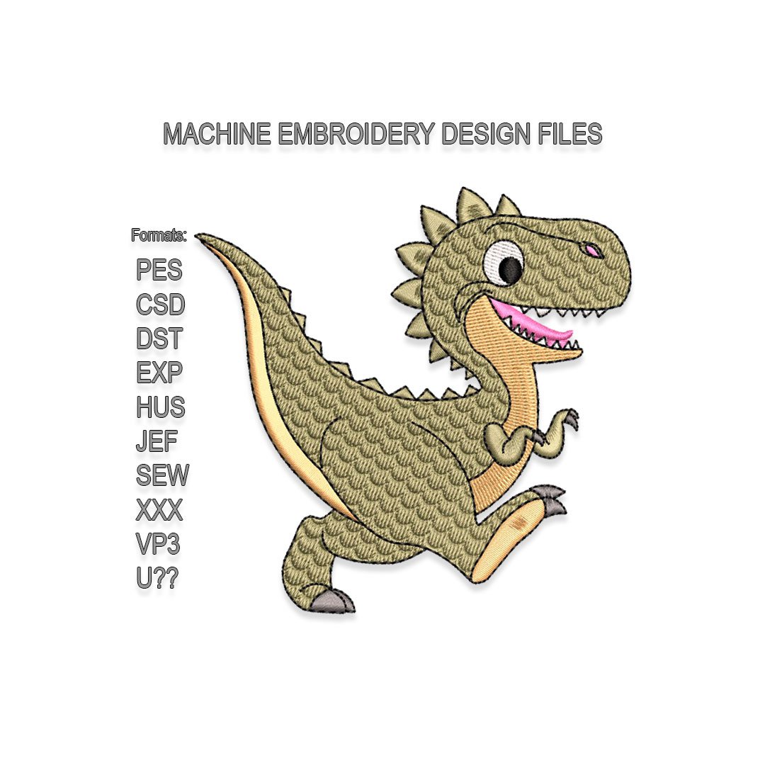 Baby Dinosaur T-Rex Embroidery design